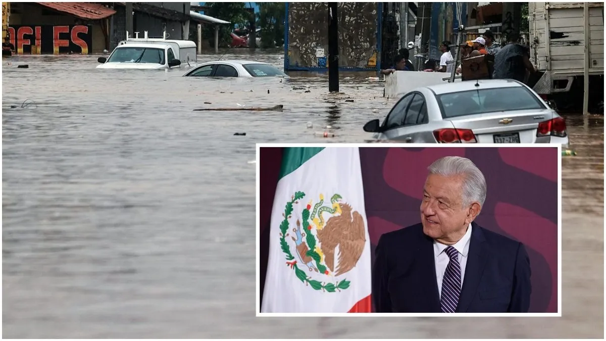 Acapulco, 19 colonias inundadas; más de 25 mil militares atienden a la población: AMLO