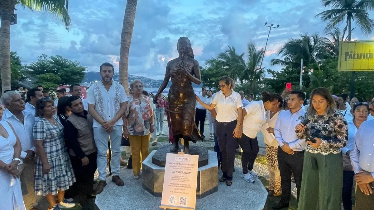 Develan antimonumento "La Esperanza" en Acapulco en honor a personas desaparecidas