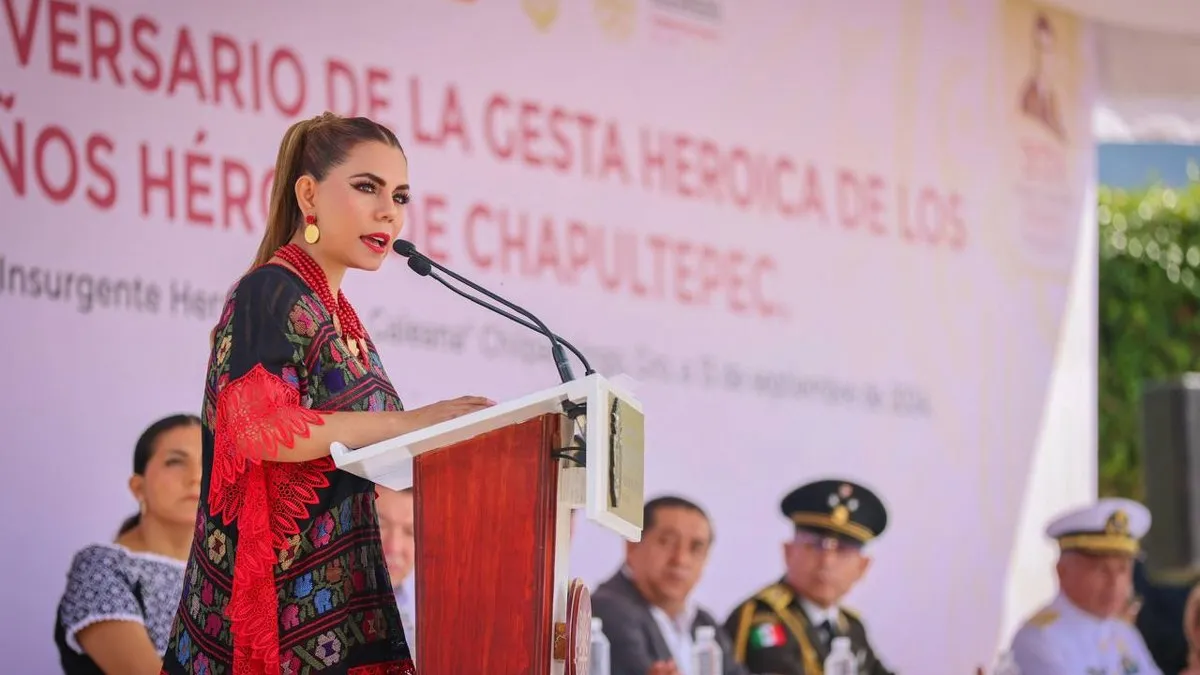 Evelyn Salgado conmemora 177° Aniversario de los Niños Héroes en Guerrero