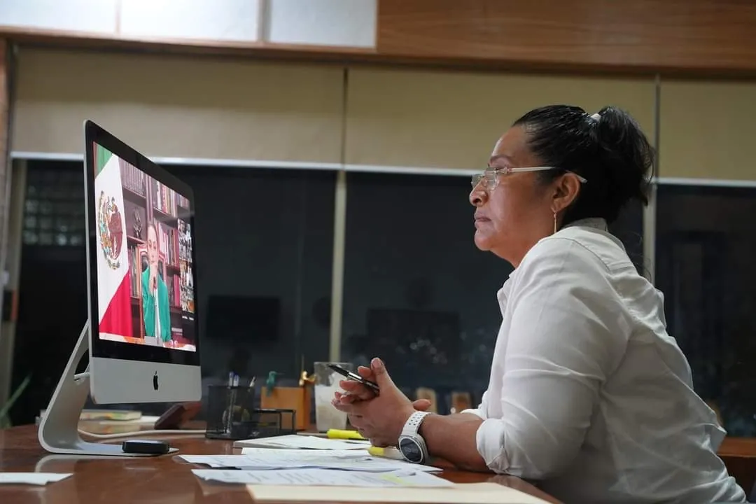 Revisan Claudia Sheinbaum, Evelyn Salgado y Abelina López los avances tras “John”