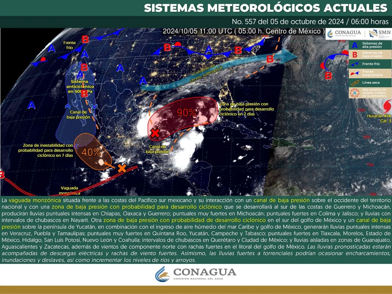 Prevalecerán las lluvias este sábado en Acapulco, pronostica la Conagua