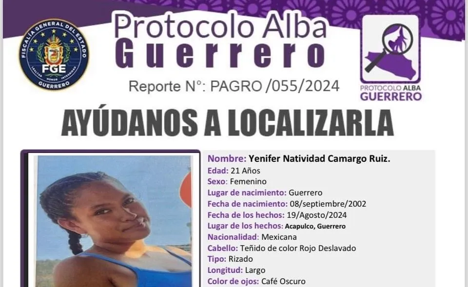 Bloquean la Cuauhtémoc por Yenifer, joven desaparecida hace 2 meses en Acapulco