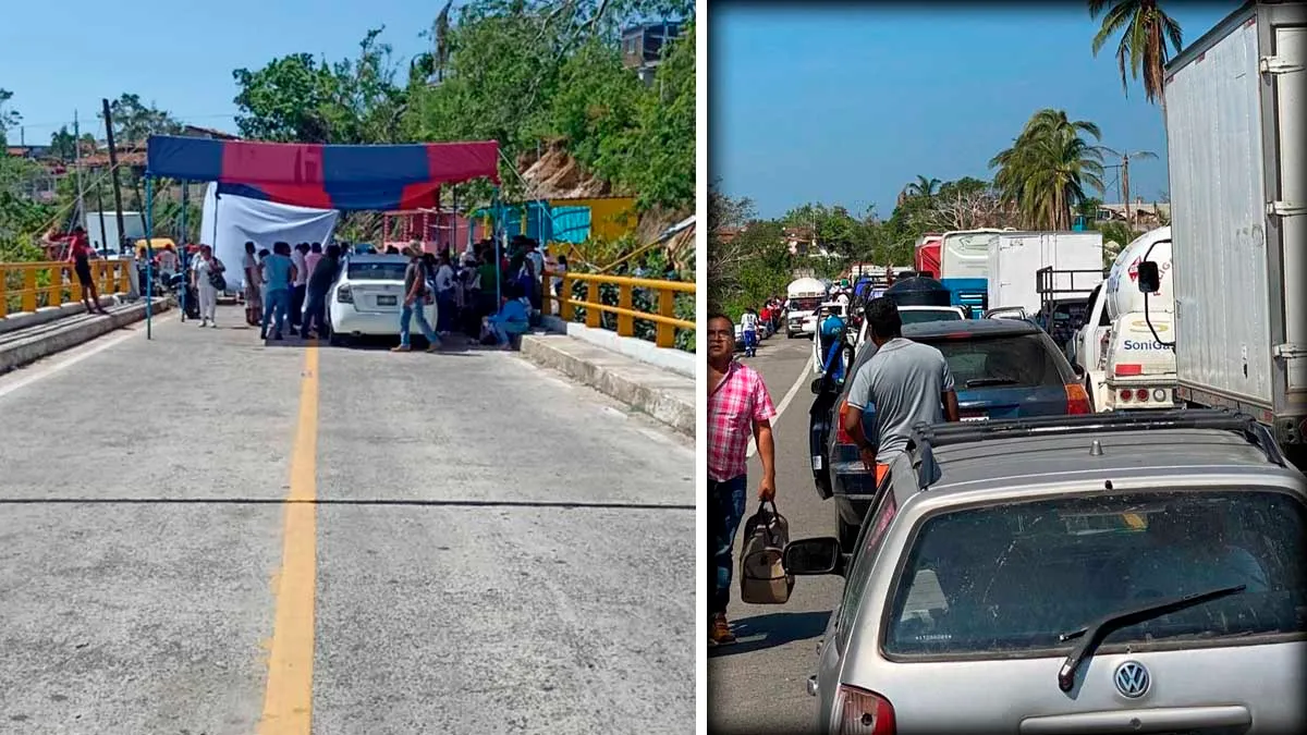 Bloqueo en Copala alcanza 10 horas; damnificados exigen atención tras el paso de John