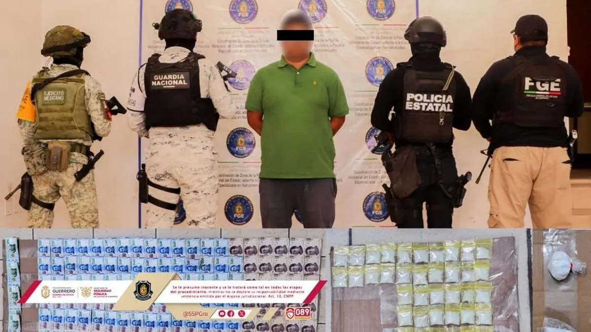 Detienen a hombre con droga y dinero en efectivo en Chilpancingo