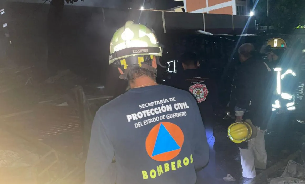 PC Guerrero activó protocolo contra incendio en Mercado Central de Acapulco