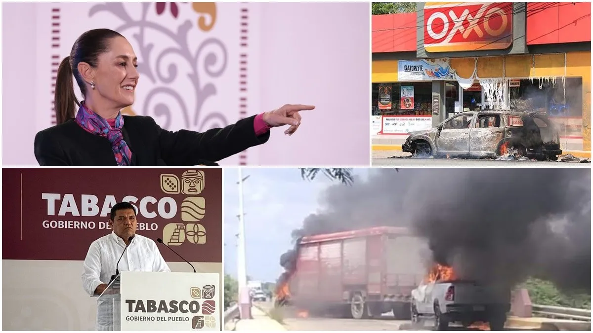 Sheinbaum minimiza actos violentos en Tabasco generados por actividad criminal, "no hay que especular", dice