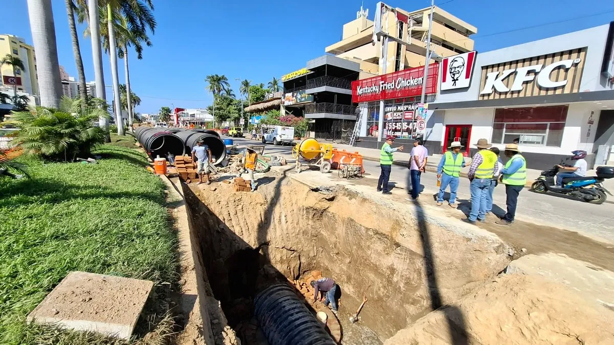 Obras en Costera de Acapulco estarán listas antes de vacaciones: gobierno de Guerrero