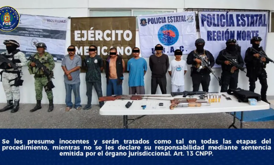 FGE detiene a 6 hombres por privación de la libertad de un hombre en Tepecoacuilco