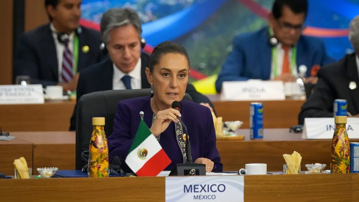 En la Cumbre del G-20 en Brasil, la presidenta Claudia Sheinbaum propuso sembrar paz y vida