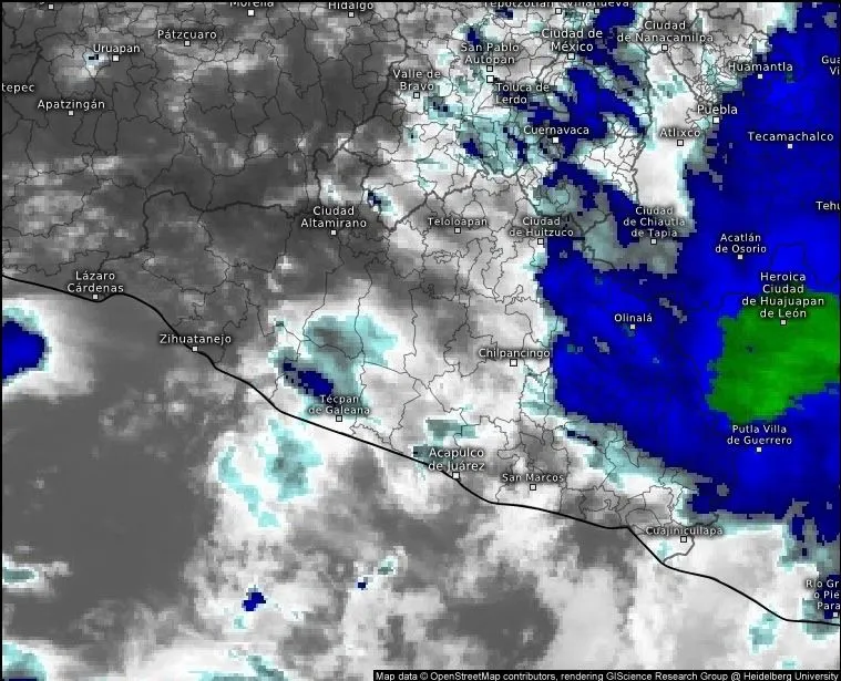 Pronostican lluvias fuertes y bajas temperaturas en Guerrero durante las próximas horas