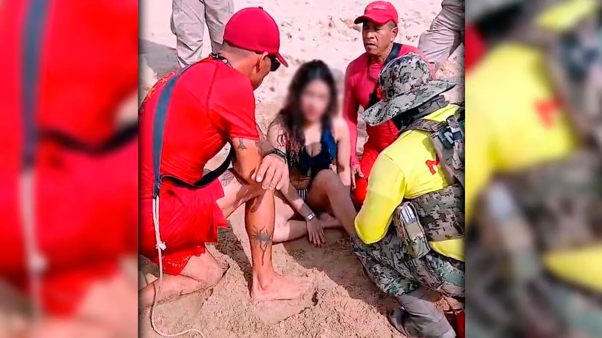 Guardavidas de Acapulco salvan a joven y menor de ahogarse en playa El Morro