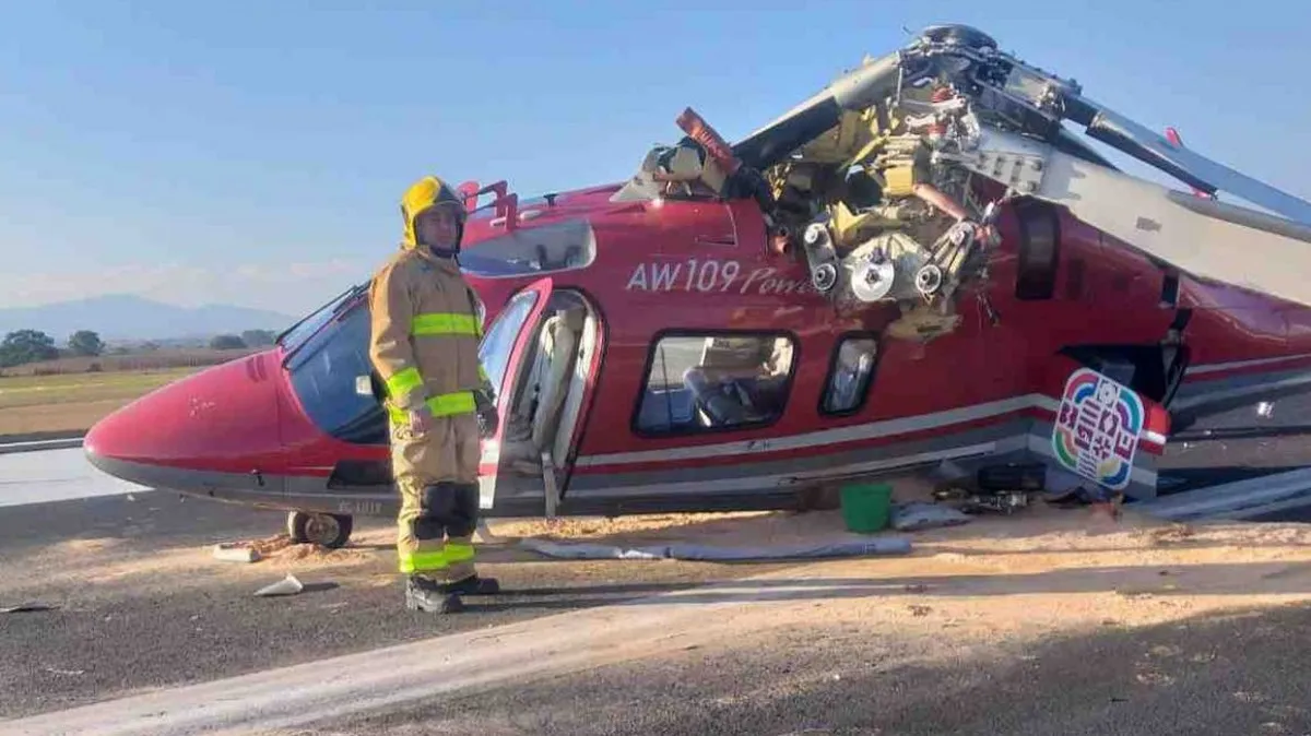 Se desploma en Oaxaca un helicóptero del gobierno estatal