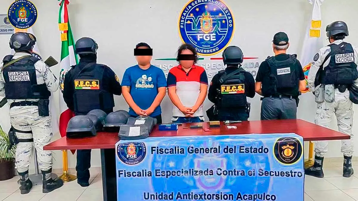 Detienen a dos durante operativo en Acapulco; uno acusado de extorsión a transportistas