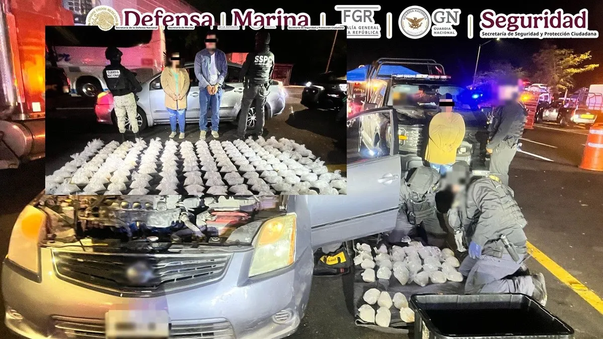 Transportaban 100 kilos de metanfetamina en la carretera México-Mazatlán, en Sinaloa