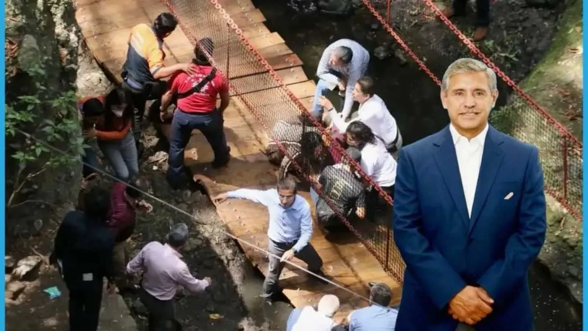 Alcalde de Cuernavaca evade responsabilidad en colapso de puente colgante